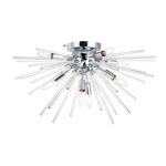 Polaris Flush Mount - Polished Chrome / Clear