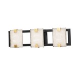 Radiant Bathroom Vanity Light - Black / Crystalline