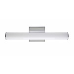 Rail Bathroom Vanity Light - Polished Chrome / White