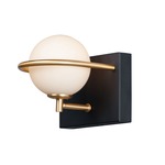 Revolve Wall Light - Black / Satin White