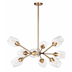 Savvy Chandelier - Antique Brass / Clear