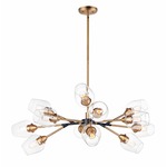 Savvy Chandelier - Antique Brass / Clear