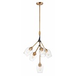 Savvy Pendant - Antique Brass / Clear