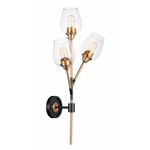 Savvy Wall Light - Antique Brass / Clear