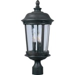 Sentry Outdoor Pole / Post Mount - Black / Water Glass