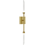 Spur Wall Light - Aged Brass / Frost