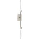 Spur Wall Light - Satin Nickel / Frost