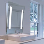 Mirror-Lux LED Angled Mirror - Satin Chrome