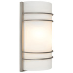 Artemis 20416 LED Wall Sconce with Opal Glass - Brushed Steel / Opal