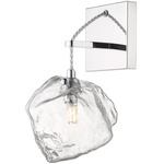 Boulder Wall Light - Mirrored Stainless Steel / Clear