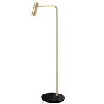 Heron Floor Lamp - Black Marquina Marble / Satin Brass