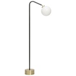 Oscar Floor Lamp - Bronze / Satin Brass / Opal