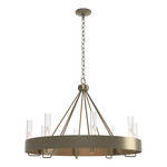 Banded Ring Chandelier - Soft Gold / Clear