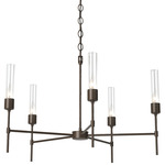 Vela Chandelier - Bronze / Clear