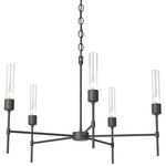 Vela Chandelier - Natural Iron / Clear