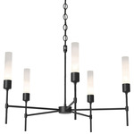 Vela Chandelier - Black / Frosted