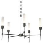 Vela Chandelier - Natural Iron / Frosted