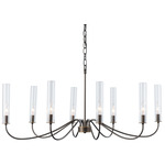 Grace Oval Chandelier - Dark Smoke / Clear