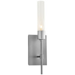Vela Wall Sconce - Vintage Platinum / Clear