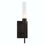 Vela Wall Sconce - Black / Frosted