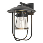 Erlenmeyer Large Outdoor Wall Sconce - Coastal Black / Clear