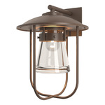 Erlenmeyer Large Outdoor Wall Sconce - Coastal Bronze / Clear