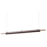 Plank Linear Pendant - Black / Maple Wood