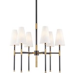 Bowery Chandelier - Aged Old Bronze / Belgian Linen