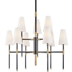 Bowery Chandelier - Aged Old Bronze / Belgian Linen