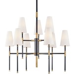 Bowery Chandelier - Aged Old Bronze / Belgian Linen