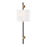 Bowery Torchiere Wall Sconce - Aged Old Bronze / White