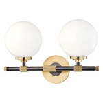 Bowery Bathroom Vanity Light - Aged Old Bronze / Opal