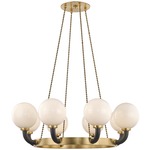 Werner Chandelier - Aged Brass / Opal