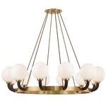 Werner Chandelier - Aged Brass / Opal