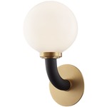 Werner Wall Sconce - Aged Brass / Opal