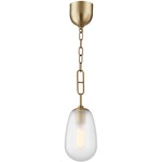 Bruckner Pendant - Aged Brass / Frosted