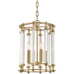 Haddon Chandelier - Aged Brass / Clear