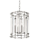 Haddon Chandelier - Polished Nickel / Clear