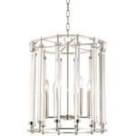 Haddon Chandelier - Polished Nickel / Clear