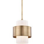 Corinth Pendant - Aged Brass / Opal