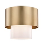 Corinth Ceiling Light Fixture - Aged Brass / Opal