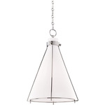 Eldridge Cone Pendant - Polished Nickel / Opal