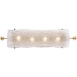 Broome Bathroom Vanity Light - Aged Brass / Clear