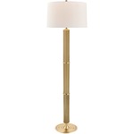 Tompkins Floor Lamp - Aged Brass / White