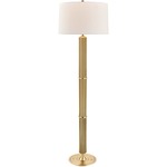 Tompkins Floor Lamp - Aged Brass / White
