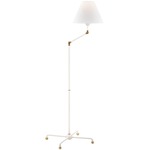 Classic No. 1 White Floor Lamp - Aged Brass / White / White