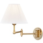 Signature No. 1 Swing Arm Wall Sconce - Aged Brass / Off White