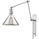 Metal No. 2  Swing Arm Wall Sconce - Polished Nickel