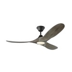 Maverick II Indoor / Outdoor Ceiling Fan with Light - Aged Pewter / Light Grey Weathered Oak