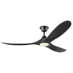 Maverick II Indoor / Outdoor Ceiling Fan with Light - Matte Black